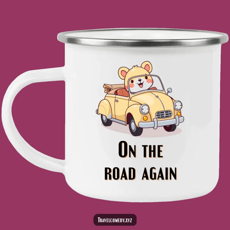 Funny Vintage Car Animal Camping Mug: Adventure Awaits with This Hilarious Outdoor Mug!