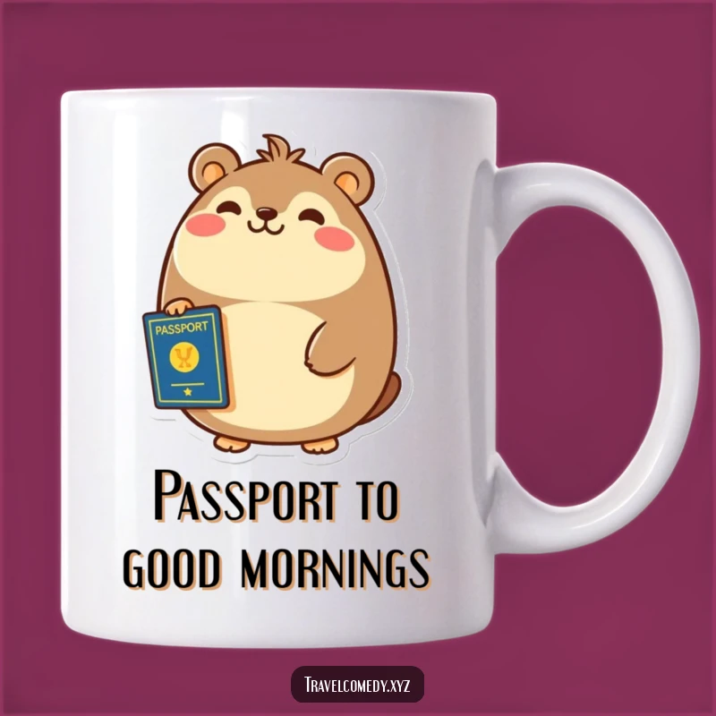Funny Passport Animal Mug - Cheerful Travel Ready Gift Idea