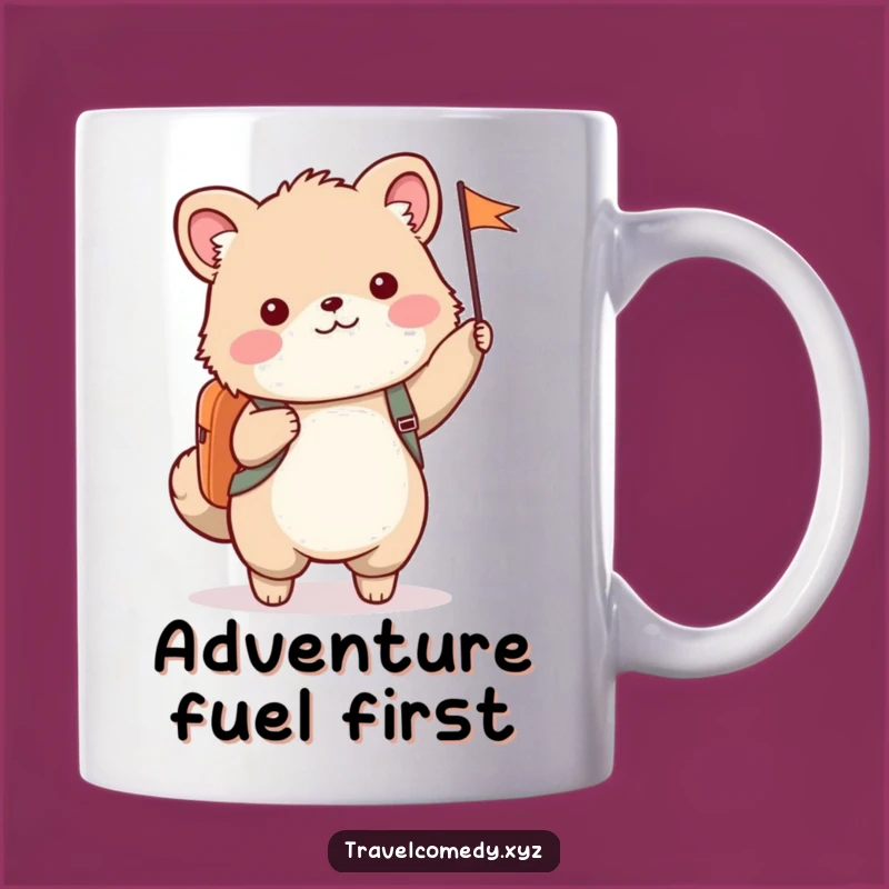 Funny Waving Animal Backpack Mug - Cheerful Adventure Gift Idea