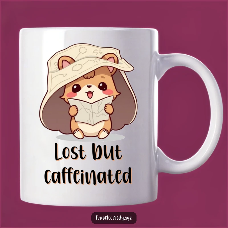 Funny Lost Animal Map Mug - Hilarious Upside Down Reader Gift