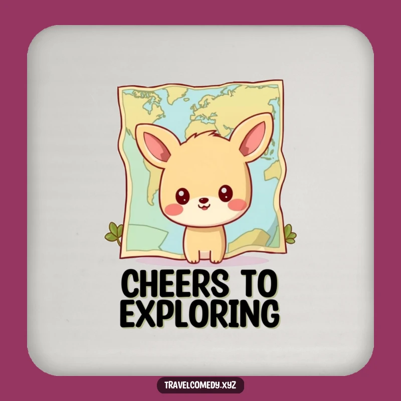Funny Explorer Animal Coasters: Protect Surfaces with This Hilarious Map-Themed Set!