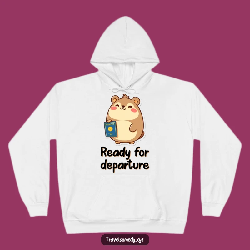 Funny Travel Hoodie - Cozy Cheerful Animal Passport Sweatshirt