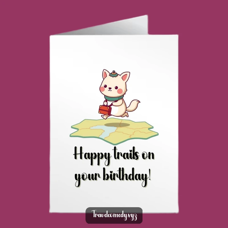 Free Printable Birthday Card: Adventurous Animal Traveler, Funniest Downloadable Gift