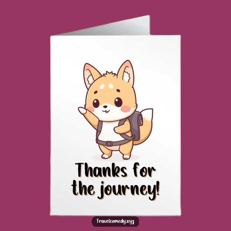 Free Printable Thank You Card: Journey Animal, Funny Gift, Downloadable Gratitude