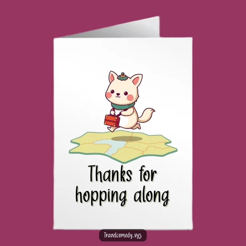 Funny Free Printable Thank You Card: Travel Theme, Grateful Downloadable