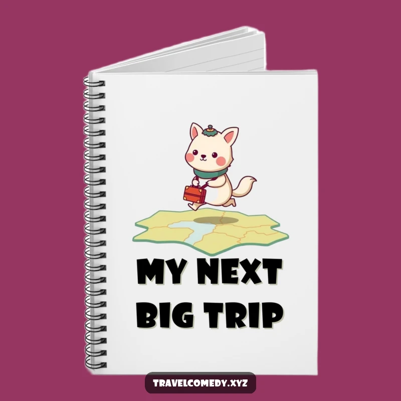 Funny Travel Notebook - Stylized Animal Map Journal