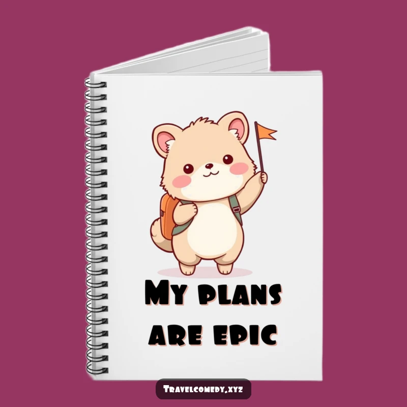 Funny Adventure Notebook - Cheerful Waving Animal Journal