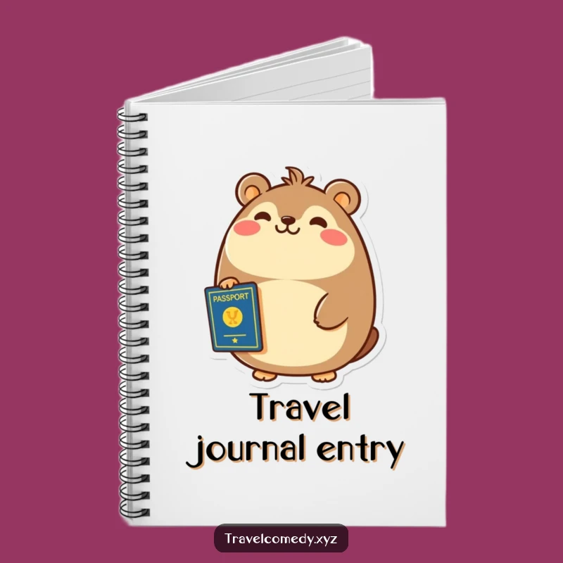 Funny Travel Notebook - Cheerful Animal Passport Journal