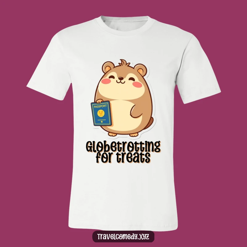 Funny Ready to Travel T-Shirt - Cheerful Animal Passport Tee